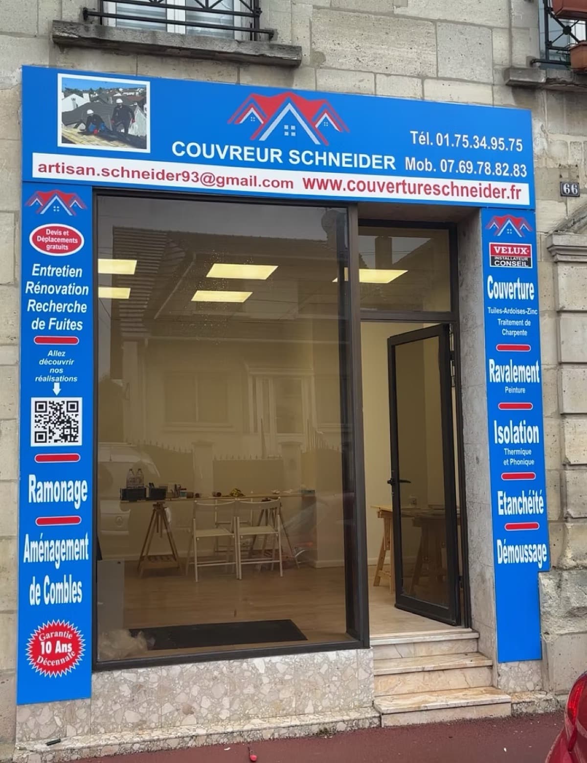 Bureau Couverture Schneider, 66 avenue Marcel Sembat à Livry-Gargan