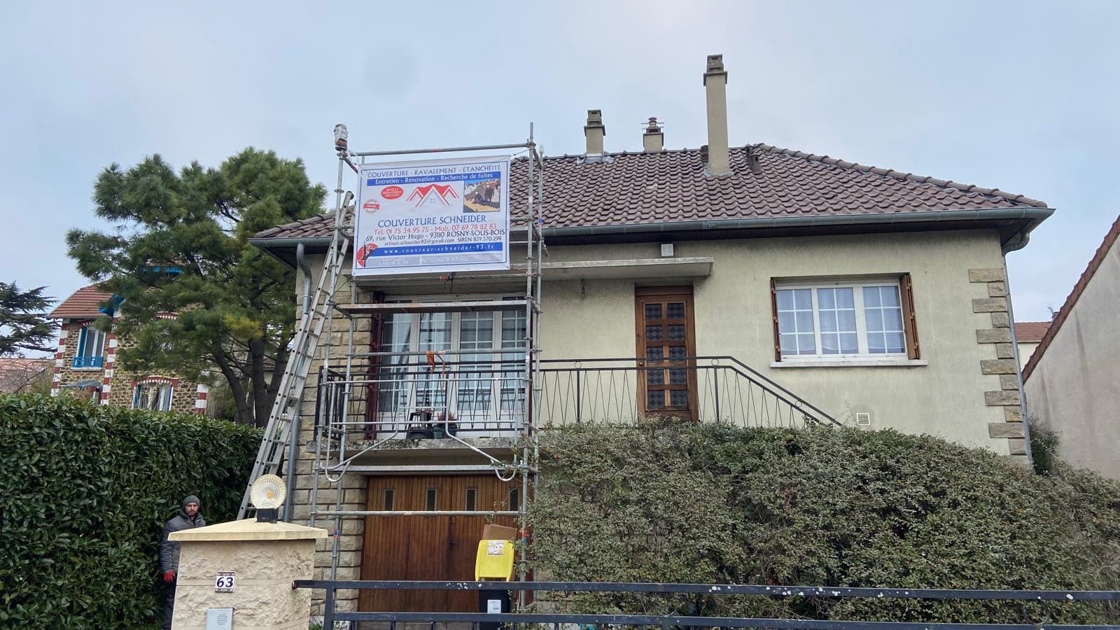 Réfection de solin de toiture en Seine-Saint-Denis · Couverture Schneider